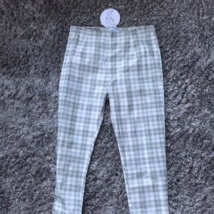 Princess Polly green plaid pants